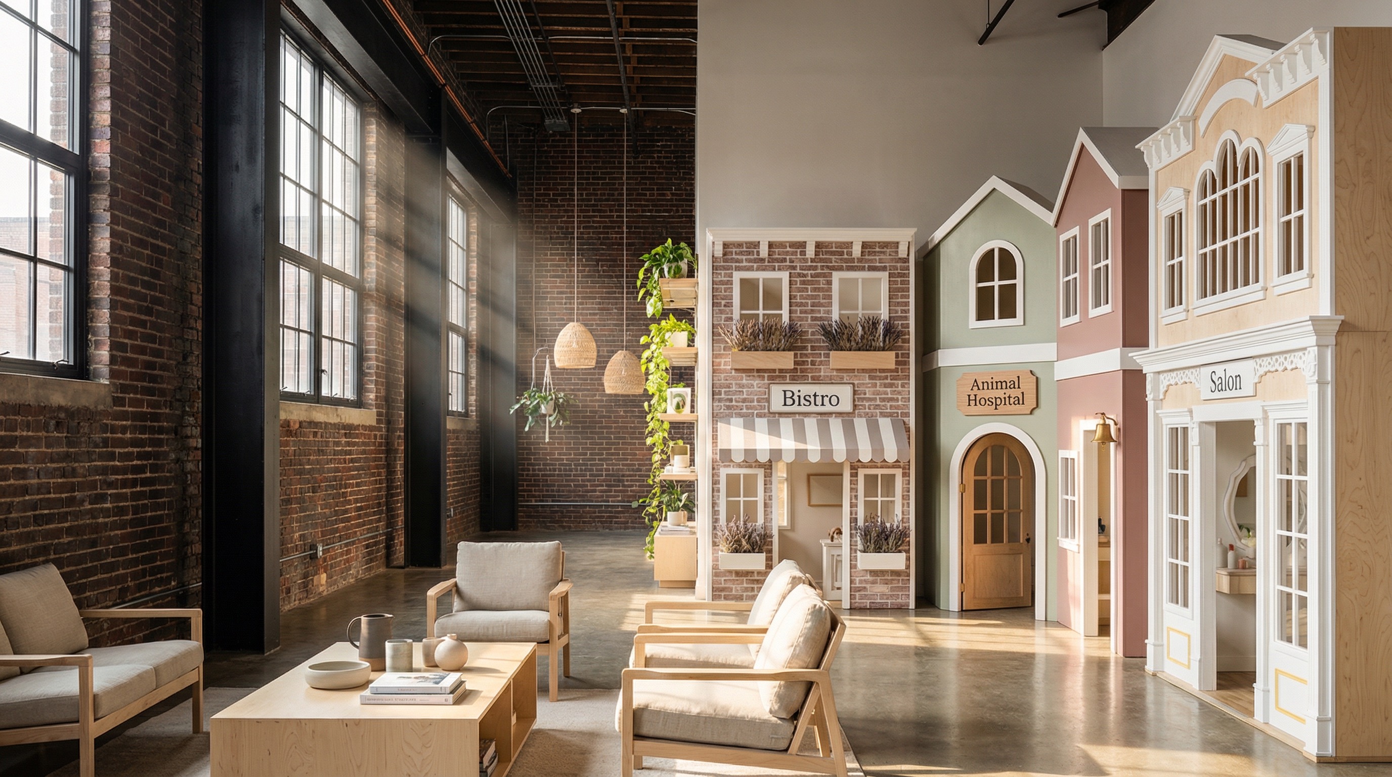 Industrial meets Scandinavian — village interior